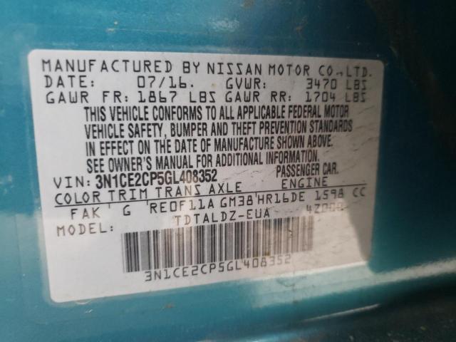 Photo 9 VIN: 3N1CE2CP5GL408352 - NISSAN VERSA NOTE 