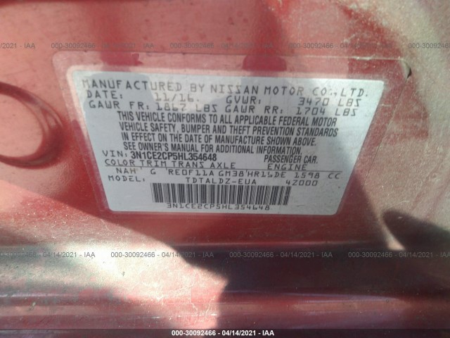 Photo 8 VIN: 3N1CE2CP5HL354648 - NISSAN VERSA NOTE 