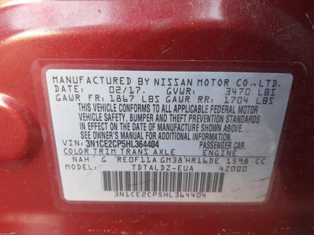 Photo 9 VIN: 3N1CE2CP5HL364404 - NISSAN VERSA NOTE 