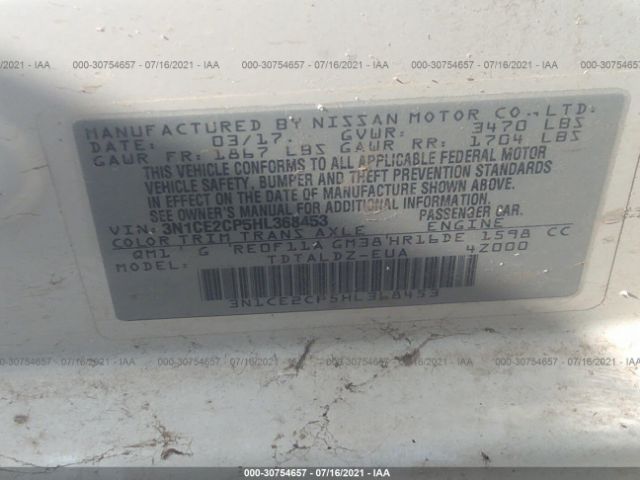 Photo 8 VIN: 3N1CE2CP5HL368453 - NISSAN VERSA NOTE 