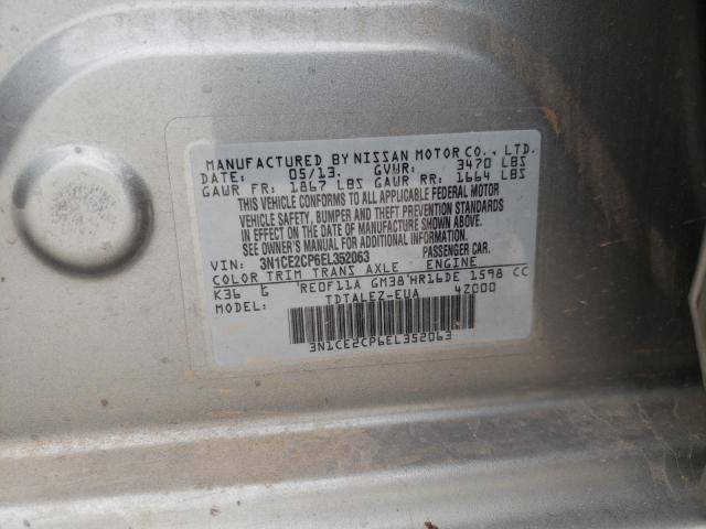 Photo 11 VIN: 3N1CE2CP6EL352063 - NISSAN VERSA NOTE 