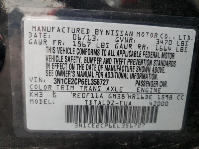 Photo 11 VIN: 3N1CE2CP6EL356727 - NISSAN VERSA 