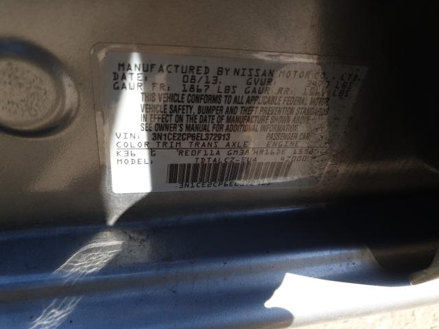 Photo 9 VIN: 3N1CE2CP6EL372913 - NISSAN VERSA 