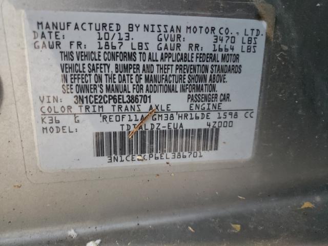 Photo 9 VIN: 3N1CE2CP6EL386701 - NISSAN VERSA NOTE 