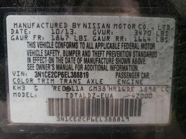 Photo 9 VIN: 3N1CE2CP6EL388819 - NISSAN VERSA NOTE 