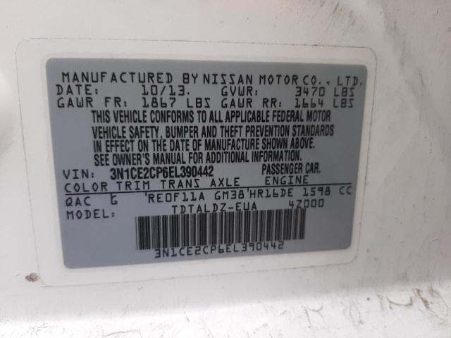 Photo 9 VIN: 3N1CE2CP6EL390442 - NISSAN VERSA NOTE 