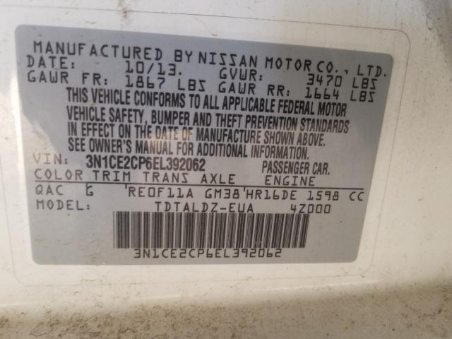 Photo 9 VIN: 3N1CE2CP6EL392062 - NISSAN VERSA NOTE 