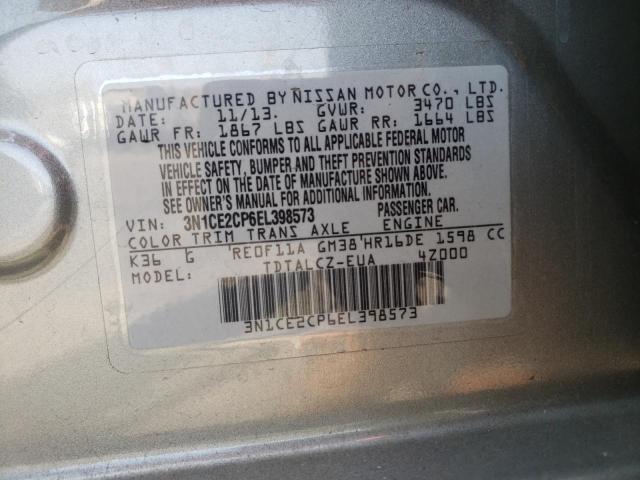 Photo 9 VIN: 3N1CE2CP6EL398573 - NISSAN VERSA NOTE 