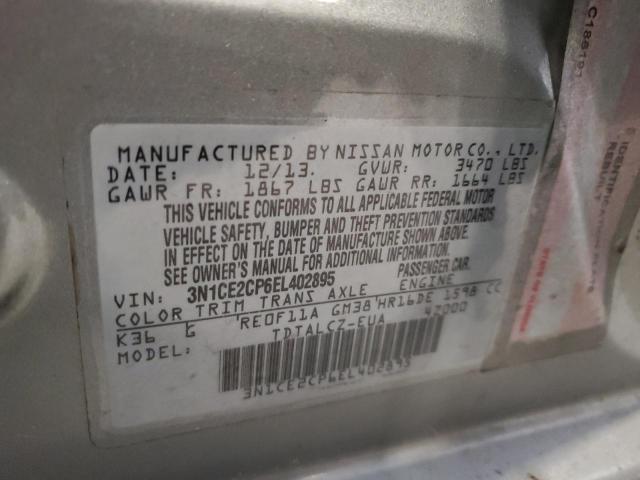 Photo 11 VIN: 3N1CE2CP6EL402895 - NISSAN VERSA NOTE 