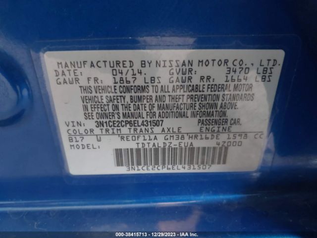 Photo 8 VIN: 3N1CE2CP6EL431507 - NISSAN VERSA NOTE 