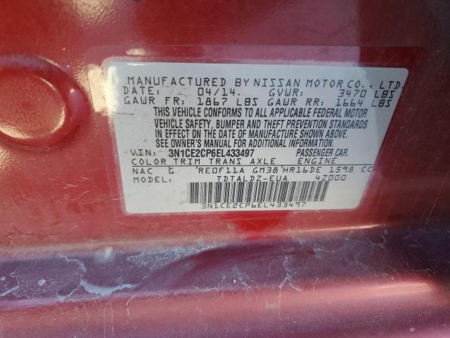 Photo 11 VIN: 3N1CE2CP6EL433497 - NISSAN VERSA 