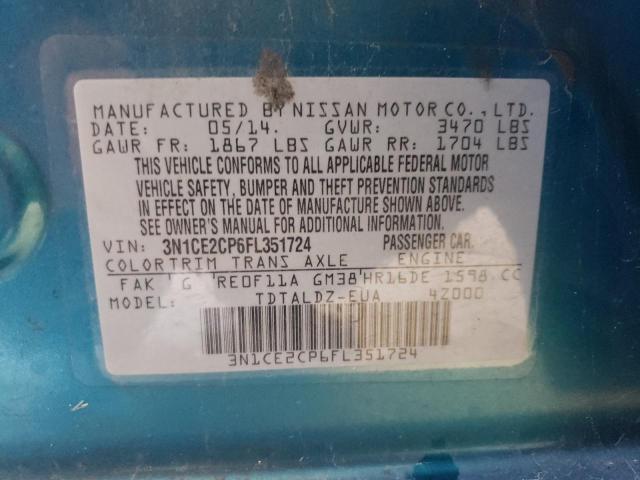 Photo 11 VIN: 3N1CE2CP6FL351724 - NISSAN VERSA 