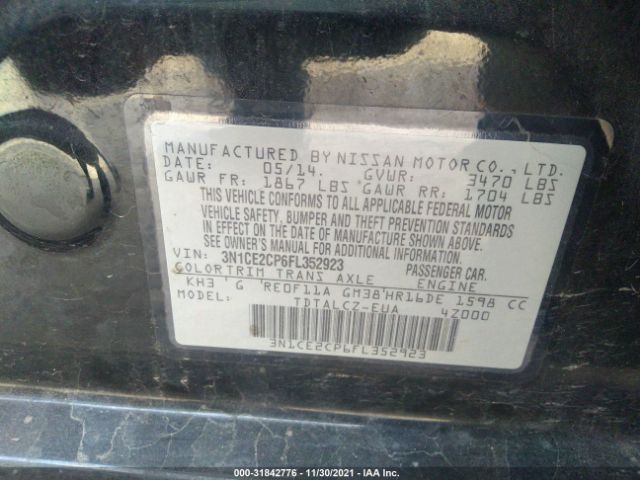 Photo 8 VIN: 3N1CE2CP6FL352923 - NISSAN VERSA NOTE 