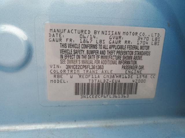 Photo 11 VIN: 3N1CE2CP6FL361363 - NISSAN VERSA 