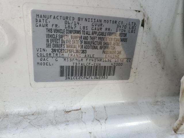 Photo 9 VIN: 3N1CE2CP6FL362383 - NISSAN VERSA NOTE 