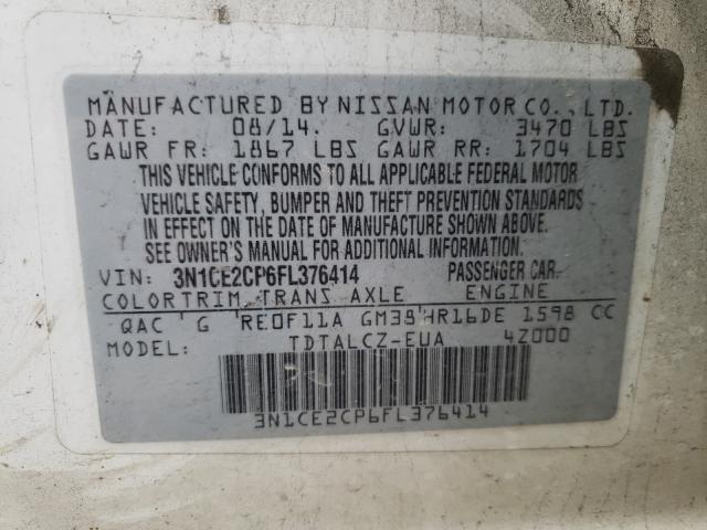 Photo 9 VIN: 3N1CE2CP6FL376414 - NISSAN VERSA NOTE 