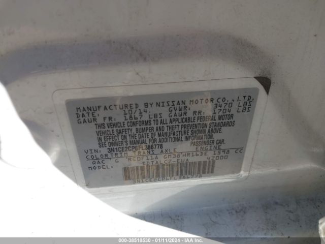 Photo 8 VIN: 3N1CE2CP6FL386778 - NISSAN VERSA NOTE 