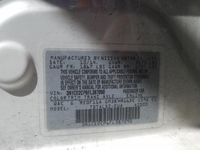 Photo 9 VIN: 3N1CE2CP6FL387090 - NISSAN VERSA NOTE 