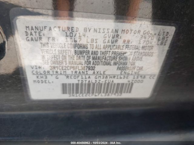 Photo 8 VIN: 3N1CE2CP6FL387932 - NISSAN VERSA NOTE 