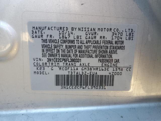 Photo 11 VIN: 3N1CE2CP6FL390331 - NISSAN VERSA NOTE 