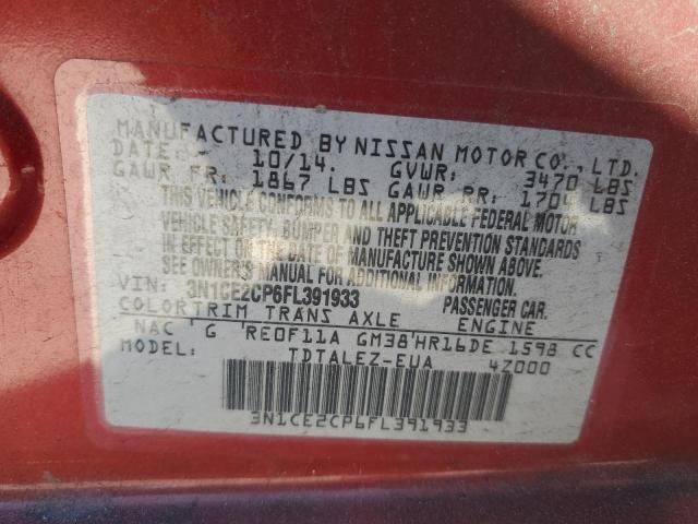 Photo 12 VIN: 3N1CE2CP6FL391933 - NISSAN VERSA NOTE 