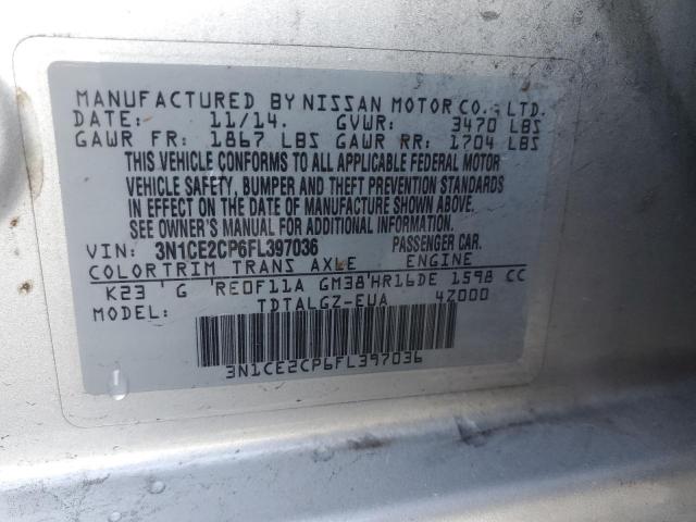 Photo 12 VIN: 3N1CE2CP6FL397036 - NISSAN VERSA NOTE 