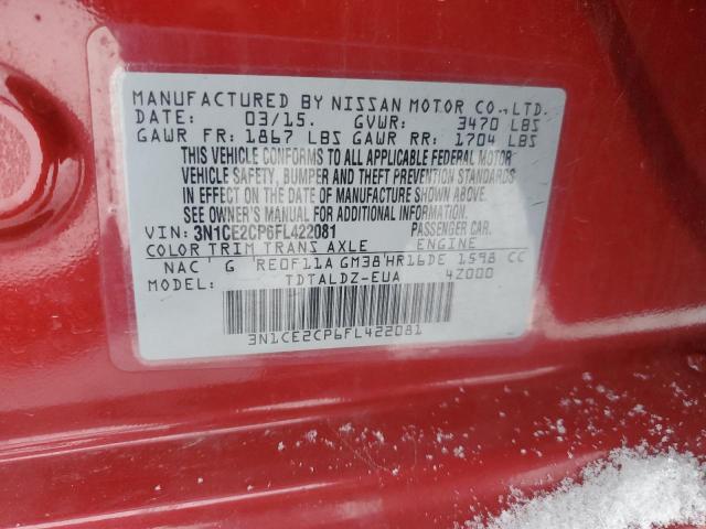 Photo 12 VIN: 3N1CE2CP6FL422081 - NISSAN VERSA 