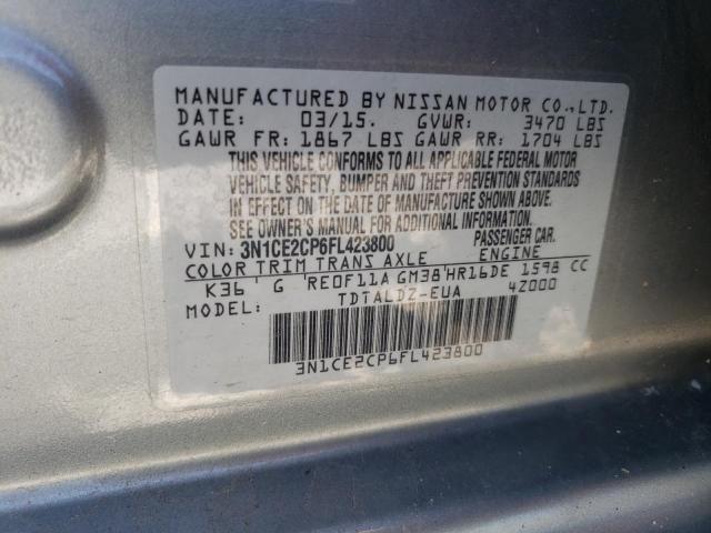 Photo 12 VIN: 3N1CE2CP6FL423800 - NISSAN VERSA 