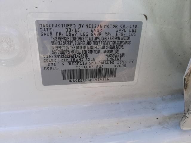 Photo 9 VIN: 3N1CE2CP6FL424316 - NISSAN VERSA NOTE 