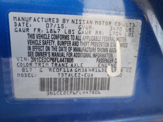 Photo 9 VIN: 3N1CE2CP6FL447806 - NISSAN VERSA NOTE 