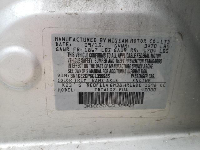 Photo 9 VIN: 3N1CE2CP6GL359985 - NISSAN VERSA NOTE 