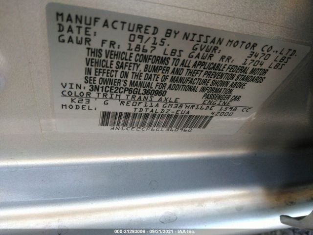 Photo 8 VIN: 3N1CE2CP6GL360960 - NISSAN VERSA NOTE 