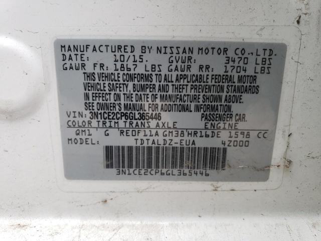 Photo 11 VIN: 3N1CE2CP6GL365446 - NISSAN VERSA 