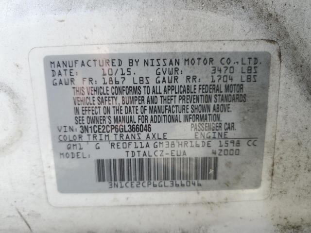 Photo 12 VIN: 3N1CE2CP6GL366046 - NISSAN VERSA NOTE 