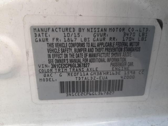 Photo 9 VIN: 3N1CE2CP6GL367827 - NISSAN VERSA NOTE 