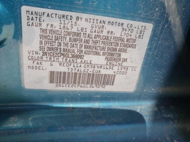 Photo 12 VIN: 3N1CE2CP6GL369092 - NISSAN VERSA 