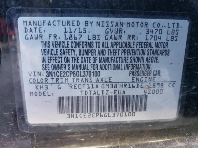 Photo 11 VIN: 3N1CE2CP6GL370100 - NISSAN VERSA 