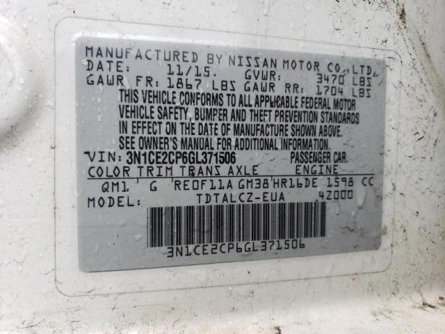 Photo 11 VIN: 3N1CE2CP6GL371506 - NISSAN VERSA 