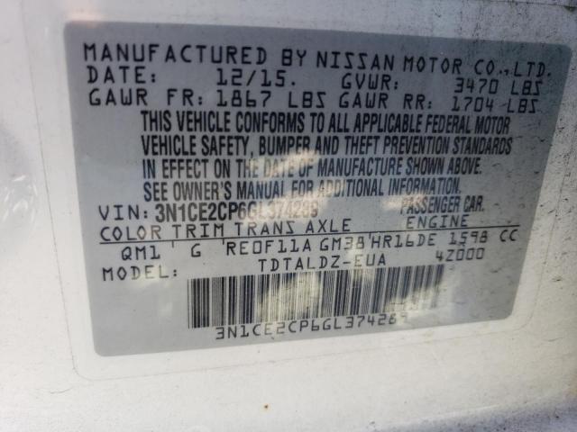 Photo 12 VIN: 3N1CE2CP6GL374289 - NISSAN VERSA NOTE 