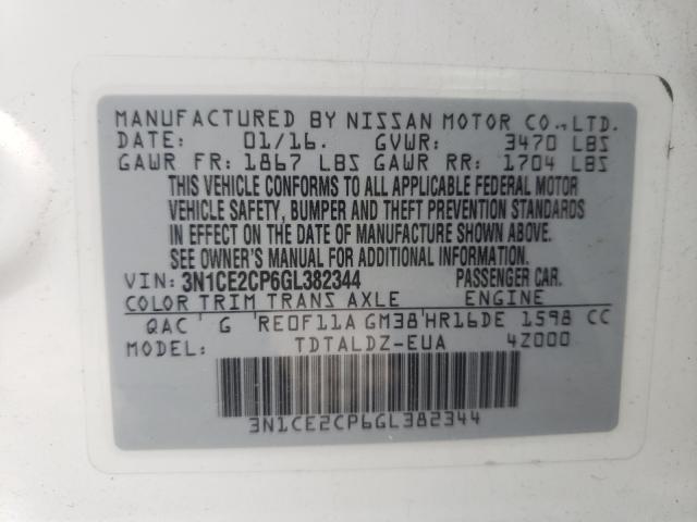 Photo 9 VIN: 3N1CE2CP6GL382344 - NISSAN VERSA NOTE 