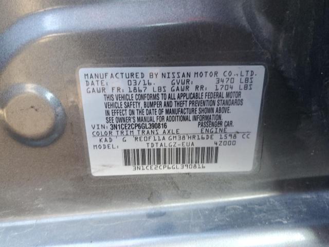 Photo 11 VIN: 3N1CE2CP6GL390816 - NISSAN VERSA 