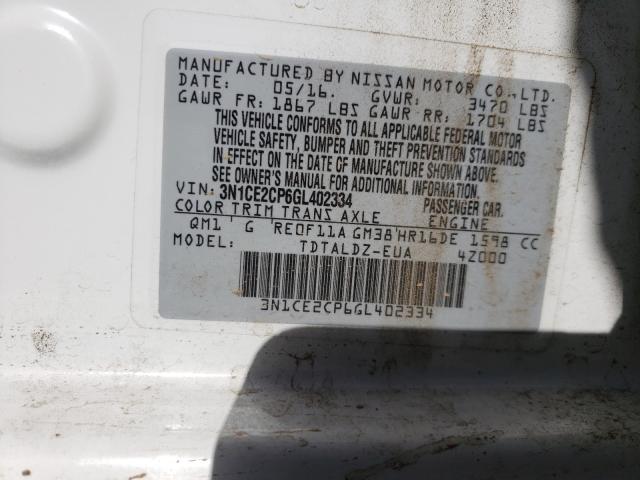 Photo 9 VIN: 3N1CE2CP6GL402334 - NISSAN VERSA NOTE 