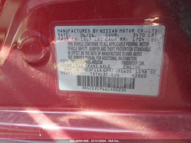 Photo 8 VIN: 3N1CE2CP6GL405234 - NISSAN VERSA NOTE 