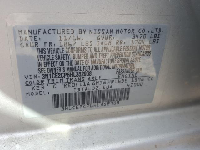 Photo 9 VIN: 3N1CE2CP6HL352908 - NISSAN VERSA NOTE 