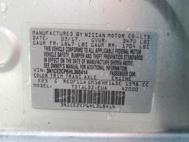 Photo 11 VIN: 3N1CE2CP6HL368414 - NISSAN VERSA 