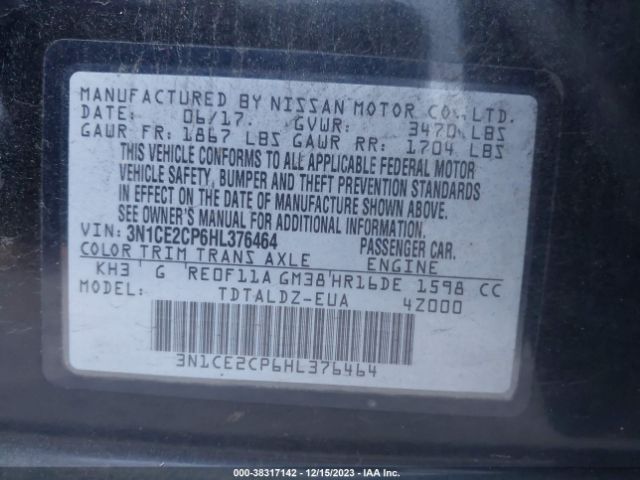 Photo 8 VIN: 3N1CE2CP6HL376464 - NISSAN VERSA NOTE 