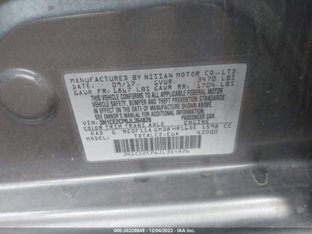 Photo 8 VIN: 3N1CE2CP6JL354826 - NISSAN VERSA NOTE 