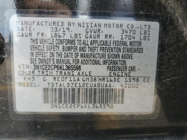 Photo 12 VIN: 3N1CE2CP6KL365598 - NISSAN VERSA NOTE 