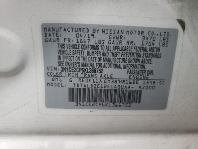 Photo 9 VIN: 3N1CE2CP6KL366752 - NISSAN VERSA NOTE 