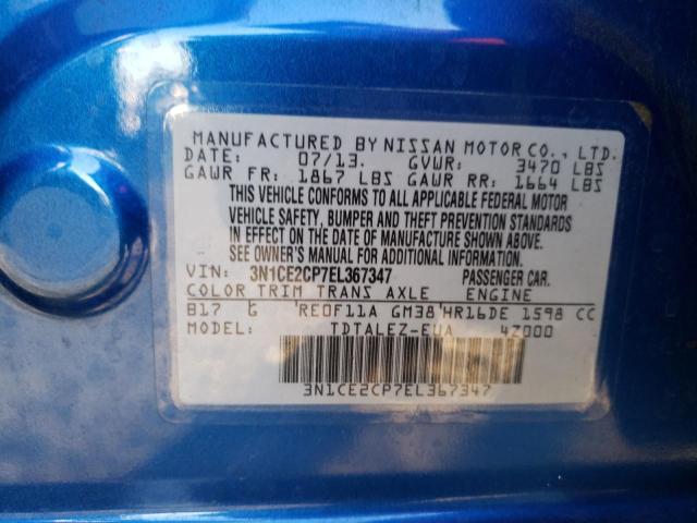 Photo 9 VIN: 3N1CE2CP7EL367347 - NISSAN VERSA NOTE 